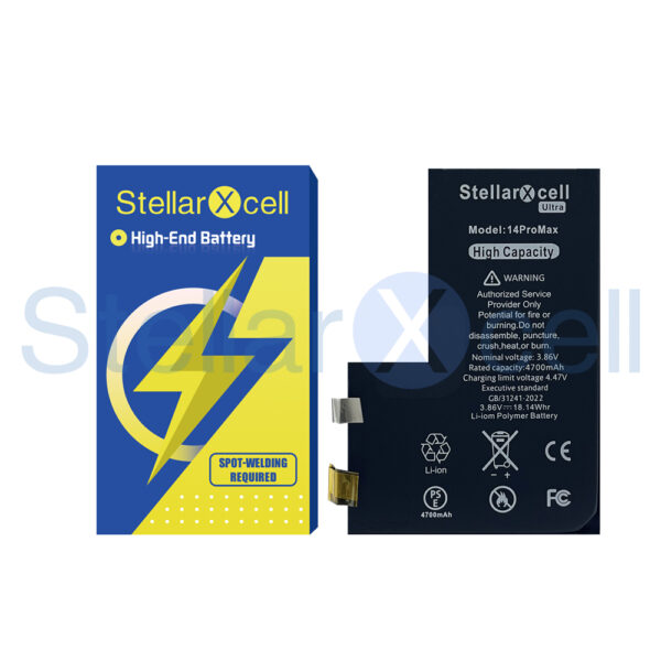 Second image of StellarXcell Ultra Battery Cell Super Capacity for IPhone 14 Pro Max