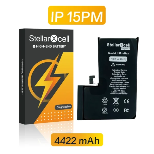 StellarXcell Diagnostic Battery no pop up message for IPhone 15 pro max