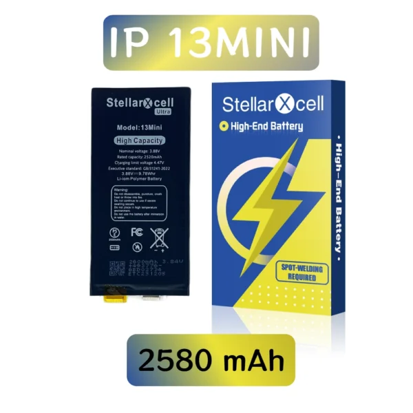 StellarXcell Ultra Battery Cell Super Capacity for IPhone 13Mini