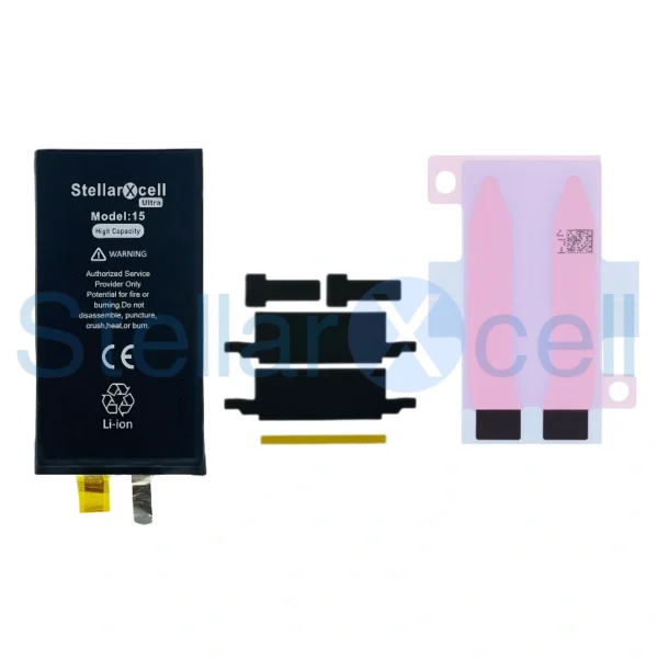 Second image of StellarXcell Ultra Battery Cell Super Capacity for IPhone 15