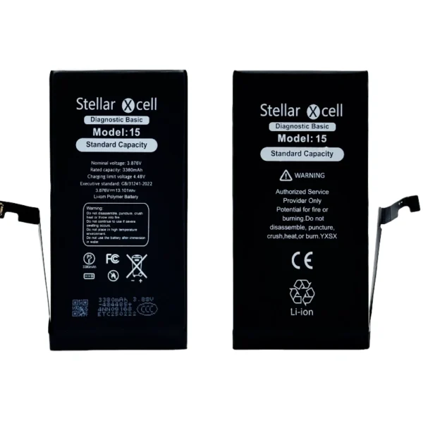 Second image of StellarXcell Diagnostic Basic Battery for IPhone 15