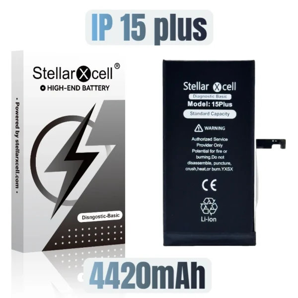 StellarXcell Diagnostic Basic Battery for IPhone 15 Plus