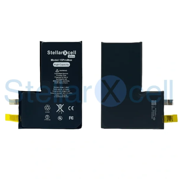 Second image of StellarXcell Ultra Battery Cell Super Capacity for IPhone 15 Pro max