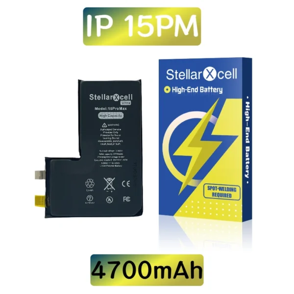 StellarXcell Ultra Battery Cell Super Capacity for IPhone 15 Pro max