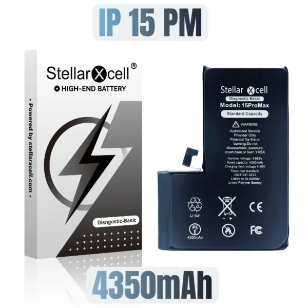StellarXcell Diagnostic Basic Battery for IPhone 15 Pro max