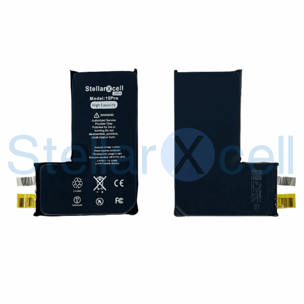 Second image of StellarXcell Ultra Battery Cell Super Capacity for IPhone 15 Pro
