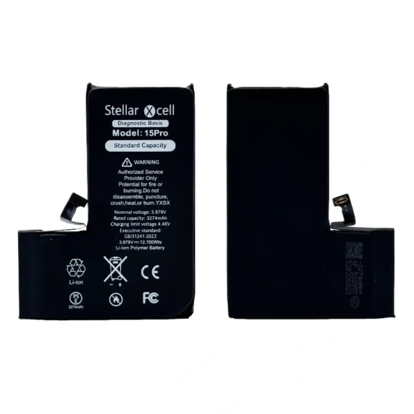 Second image of StellarXcell Diagnostic Basic Battery for IPhone 15 Pro