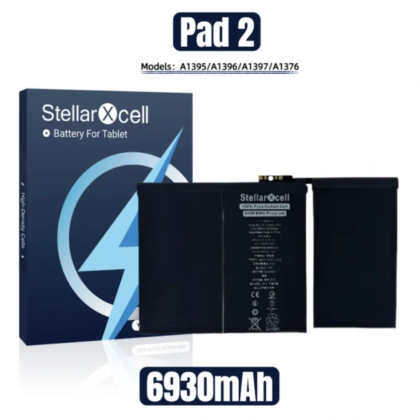 StellarXcell PAD Battery For IPad 2/A1395/A1396/A1397/A1376