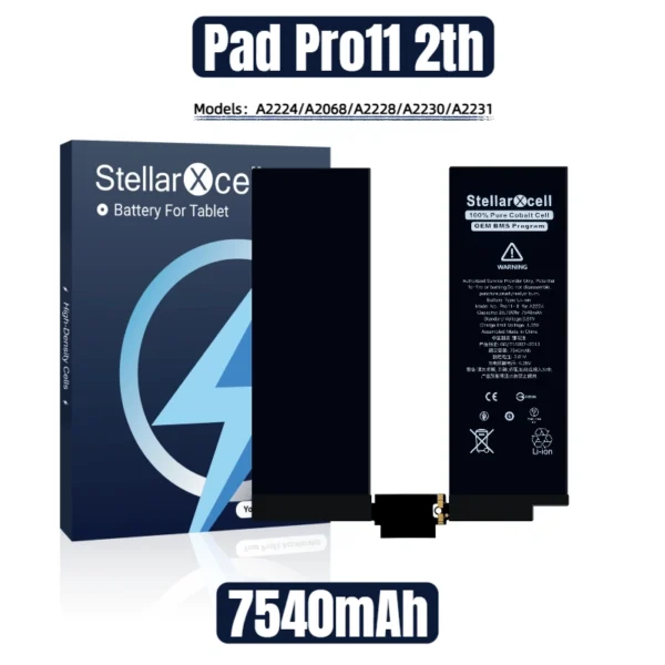 StellarXcell PAD Battery For IPad Pro11 2th/A2224/A2068/A2228/A2230/A2231