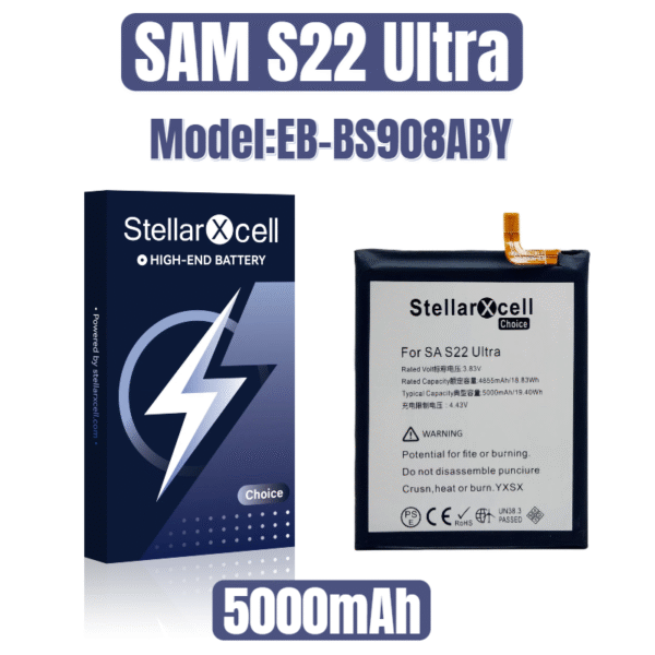 StellarXcell Choice Battery For Samsung S22 Ultra EB-BG908ABY