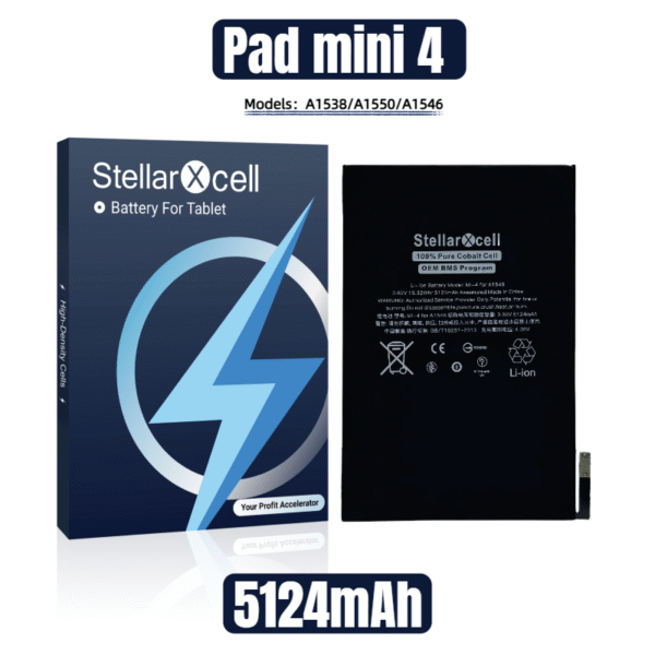 StellarXcell Tablet Battery For iPad Mini4 / A1538 / A1550 /A1546